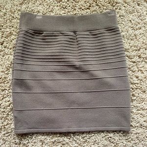 Taupe Mini Skirt - Junior Size M